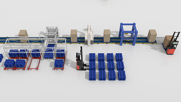 Оборудование для перемещения и транспортировки гофрокартона (обвязка и стретч-упаковка готовых коробок)